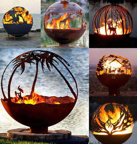 High Quality Corten Steel Fire Ball For Sale