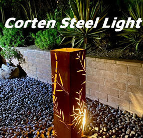 Outdoor Garden Lights Customized Decorative Corten Lights For Project