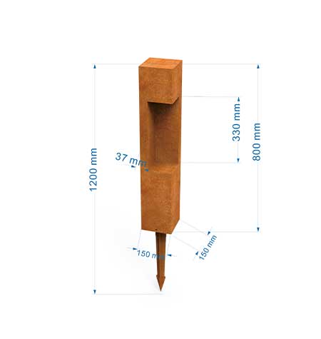 LB02-Industrial Landscape Corten Steel Lights