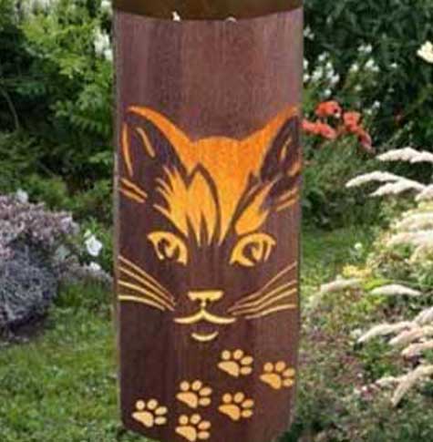 LB17-Corten Steel Light Box For Holiday Village