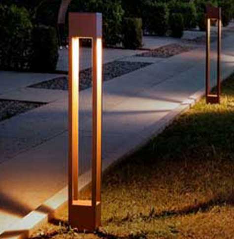LB04-Corten Steel Light Box For Ornamental Garden