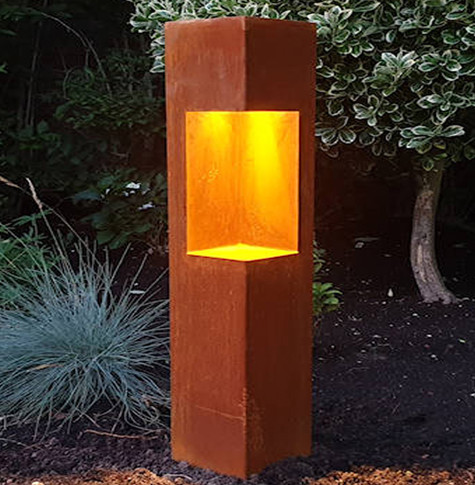 LB05-Corten Steel Light Box For Landscaping